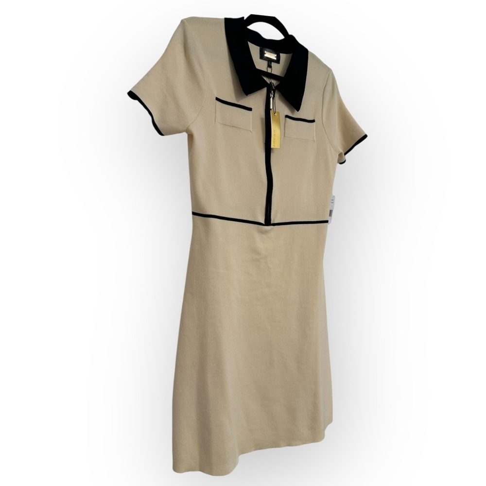 ALEXIA ADMOR Francine Knit Fit And Flare Dress, Size Large, Ivory, NEW - Picture 7 of 15